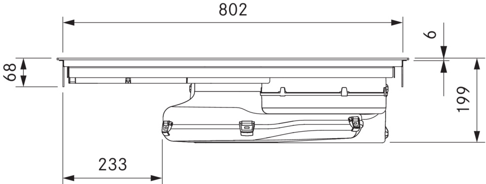 Сплошная индукционная варочная панель BORA X Pure 2 со встроенной вытяжкой / вытяжной вентиляцией. Г