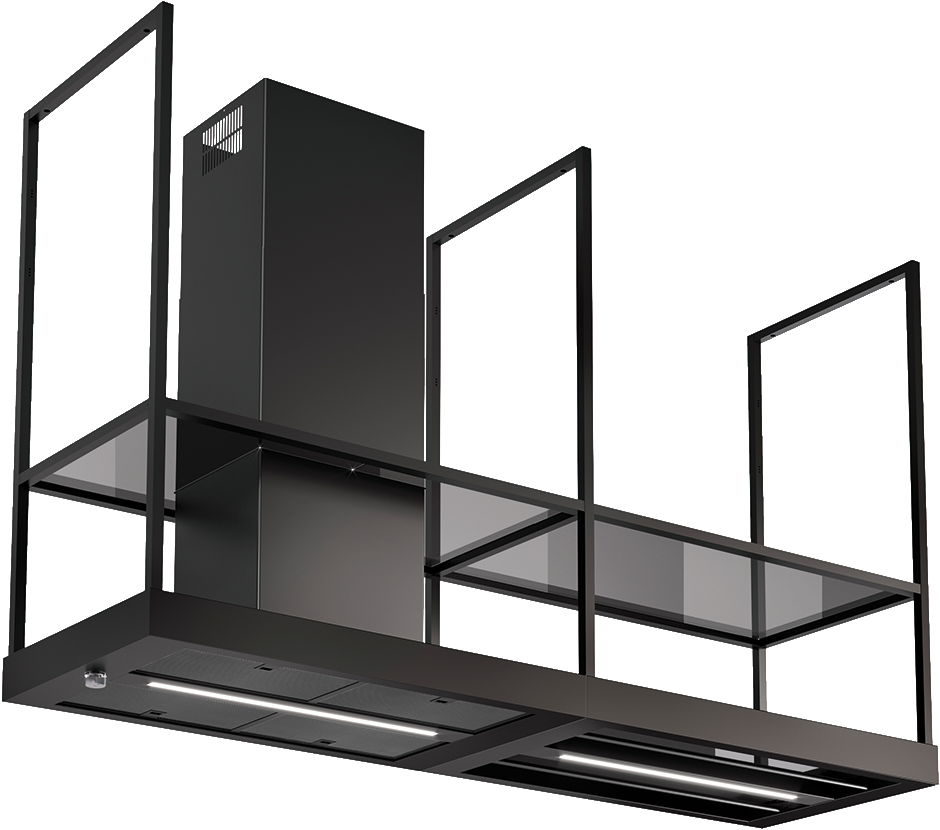 Вытяжка островная Faber T-SHELF EV8 BK MATT A180